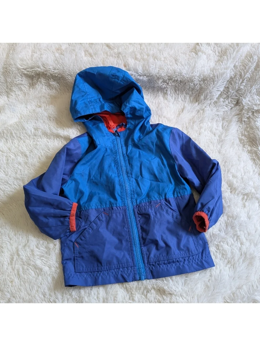 Cat & Jack Blue Windbreaker Lightweight Jacket With Pockets Size 2T
